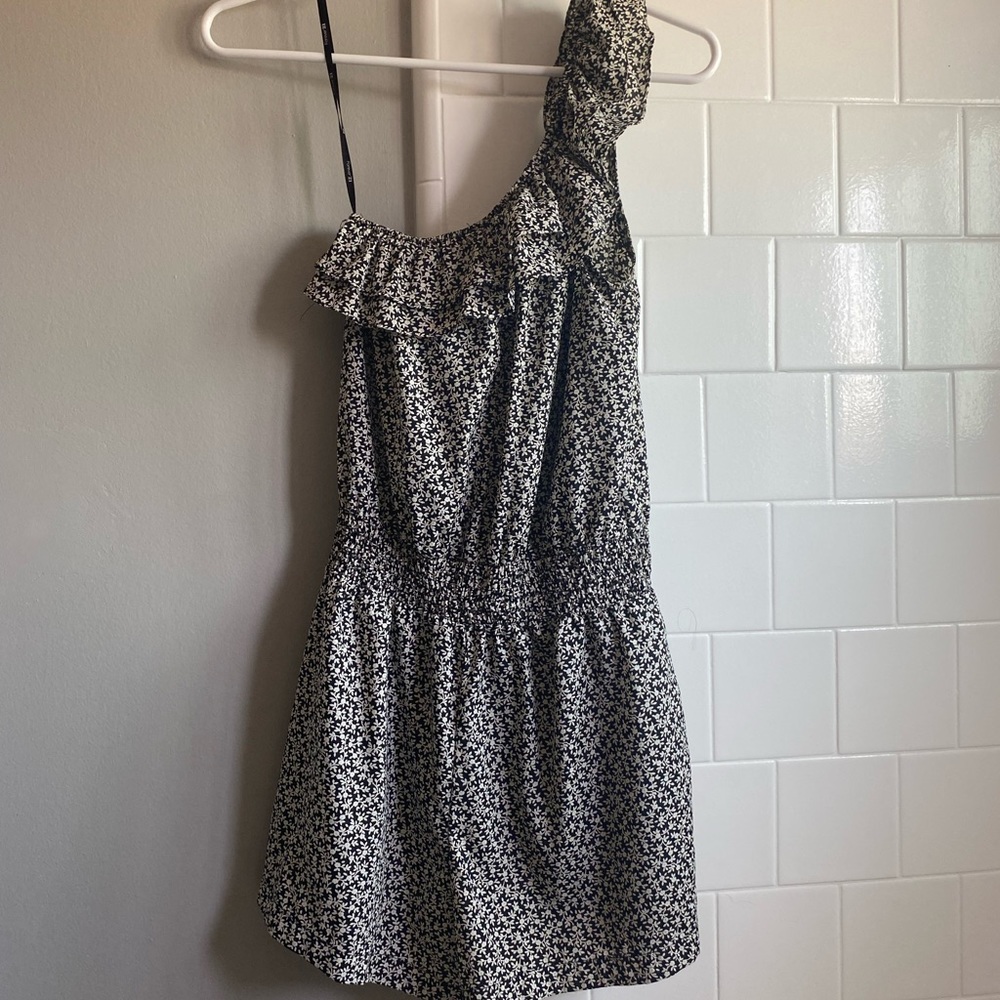 off the shoulder floral romper